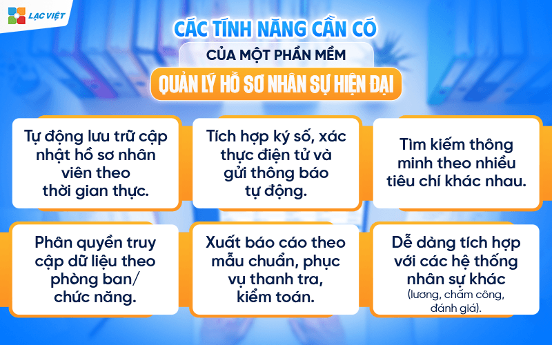 Phần mềm quản lý hồ sơ nhân sự hiệu quả cần những tính năng nào?