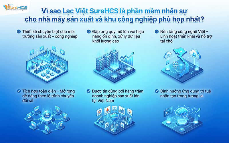 Giải pháp phần mềm nhân sự toàn diện dành cho nhà máy sản xuất, khu công nghiệp