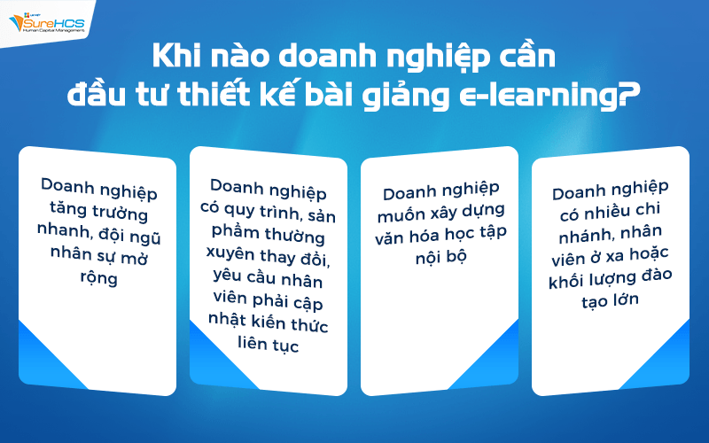 Khi nào doanh nghiệp cần đầu tư thiết kế bài giảng e-learning?