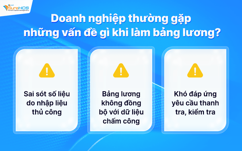 Doanh nghiệp thường gặp những vấn đề gì khi lập mẫu bảng lương?