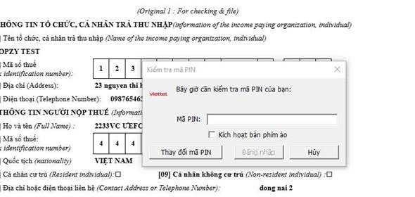 Hướng dẫn ký số tờ khai thuế thu nhập cá nhân
